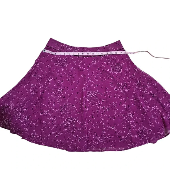Vintage Esprit Size 10 Purple Cherry Blossom Skirt Knee Length Preppy Y2K - Picture 4 of 8